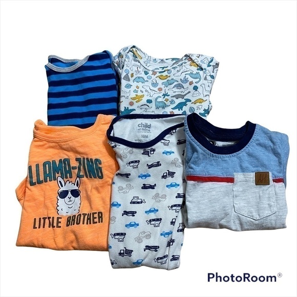 18 mos Boy Clothing Bundle Onesie Llama Brother Carter’s Dinosaur Cars - Picture 1 of 7